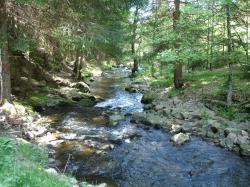 Le ruisseau Trifoulou devant le gîte